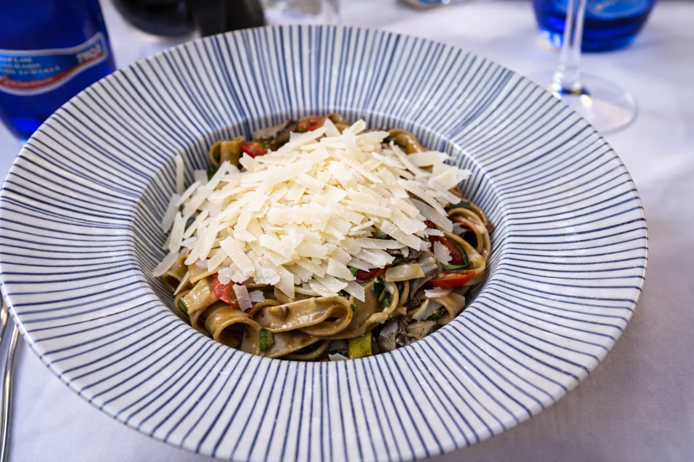 Tagliatelle with cream, parmesan and fresh truffle at La Font del Gall, Pollença